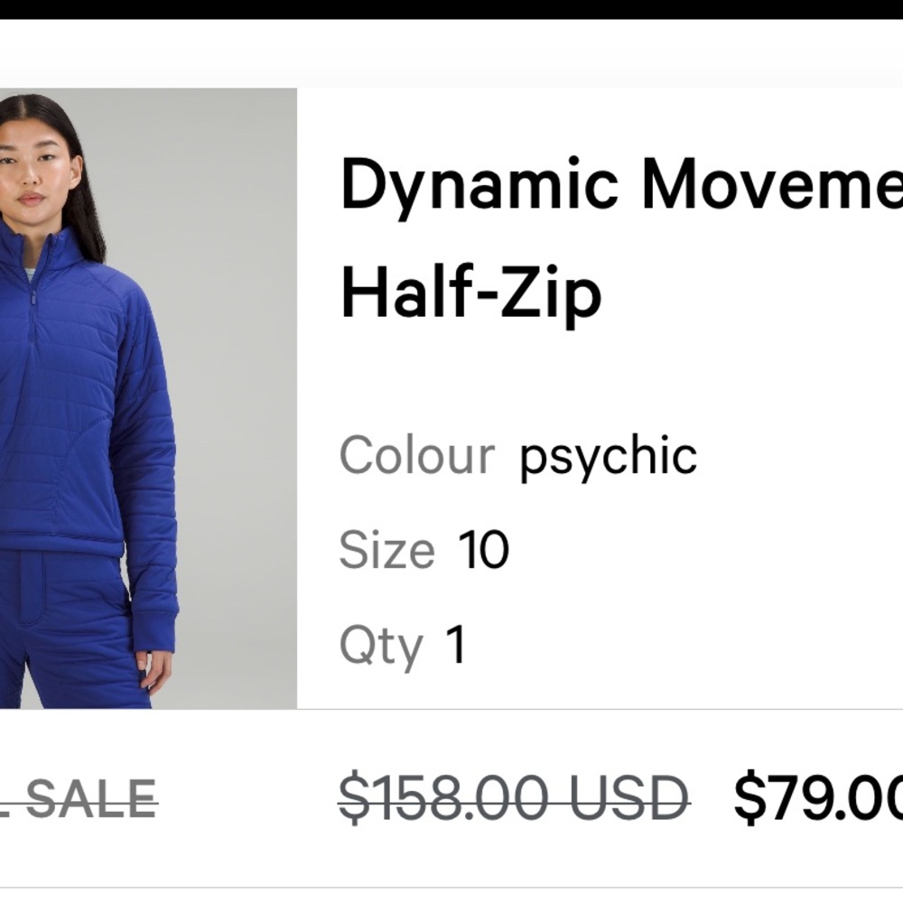 Lululemon dynamic movement pullover